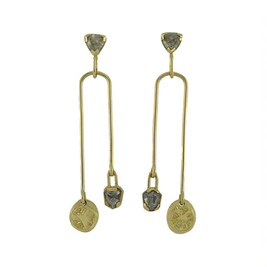 In Flux diamond drop earrings