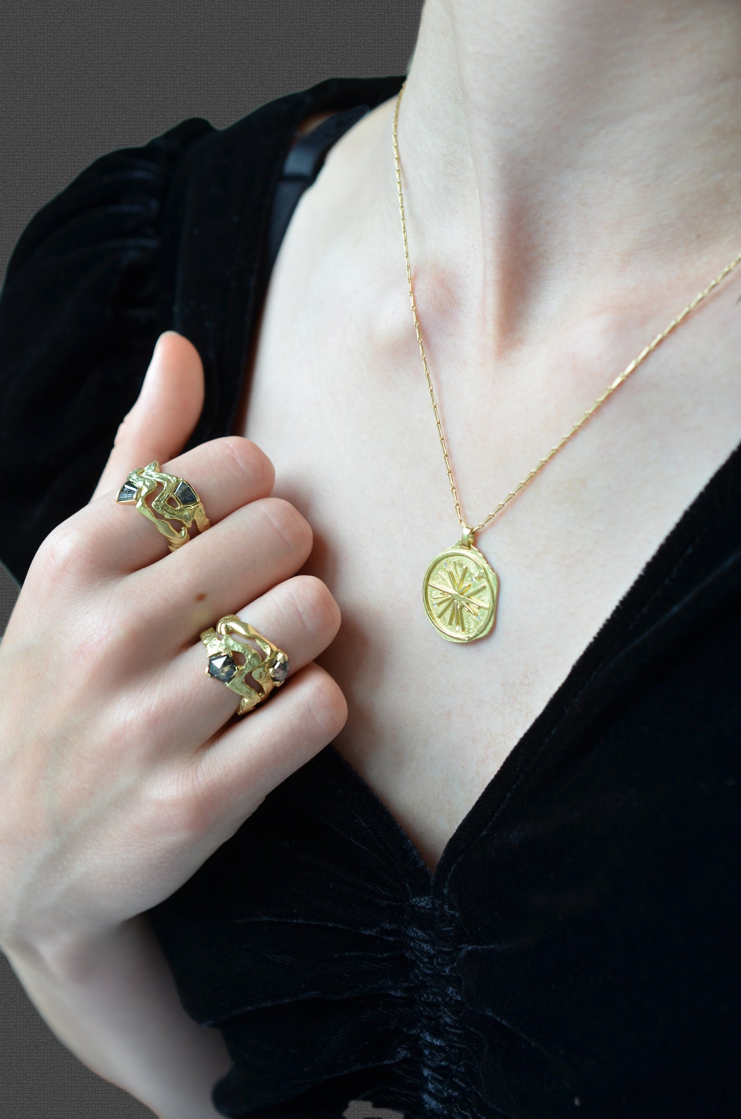 Gold and diamond companion ring V