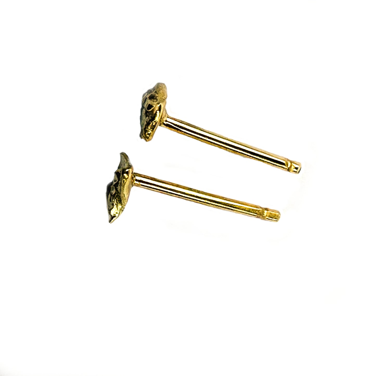 Gold mini nugget studs