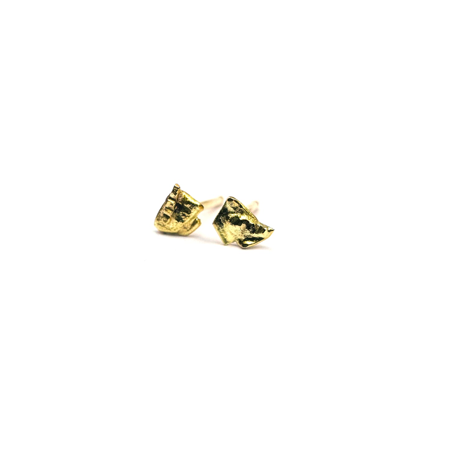 Gold mini nugget studs