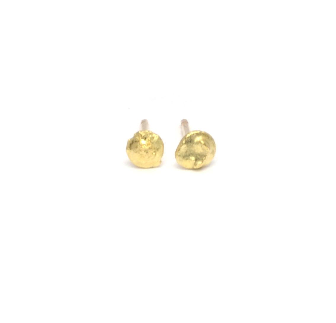 Molten gold moonscape studs