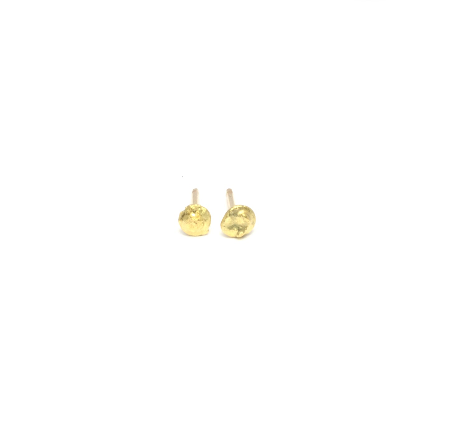 Molten gold moonscape studs