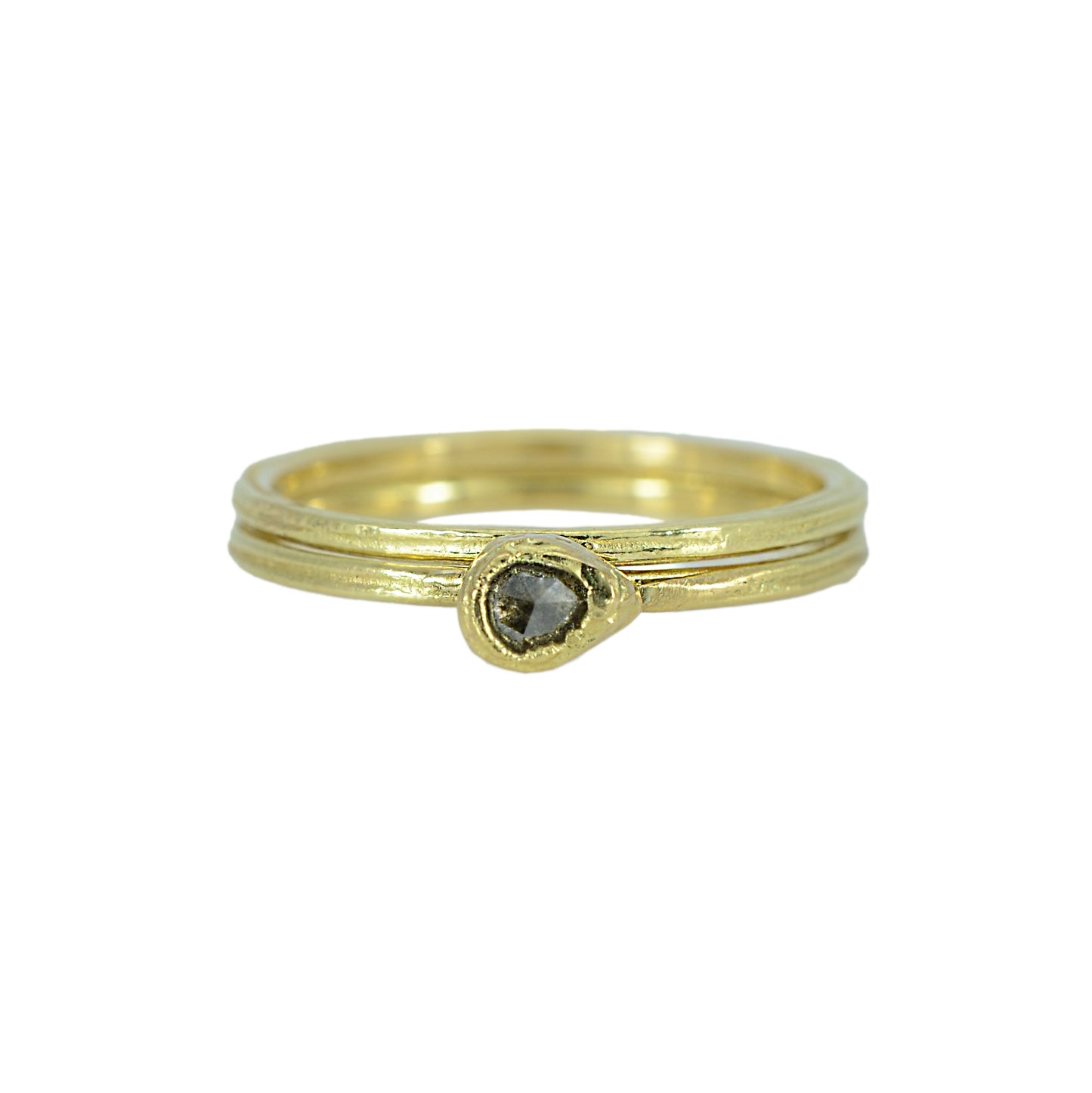 Slim double gold band