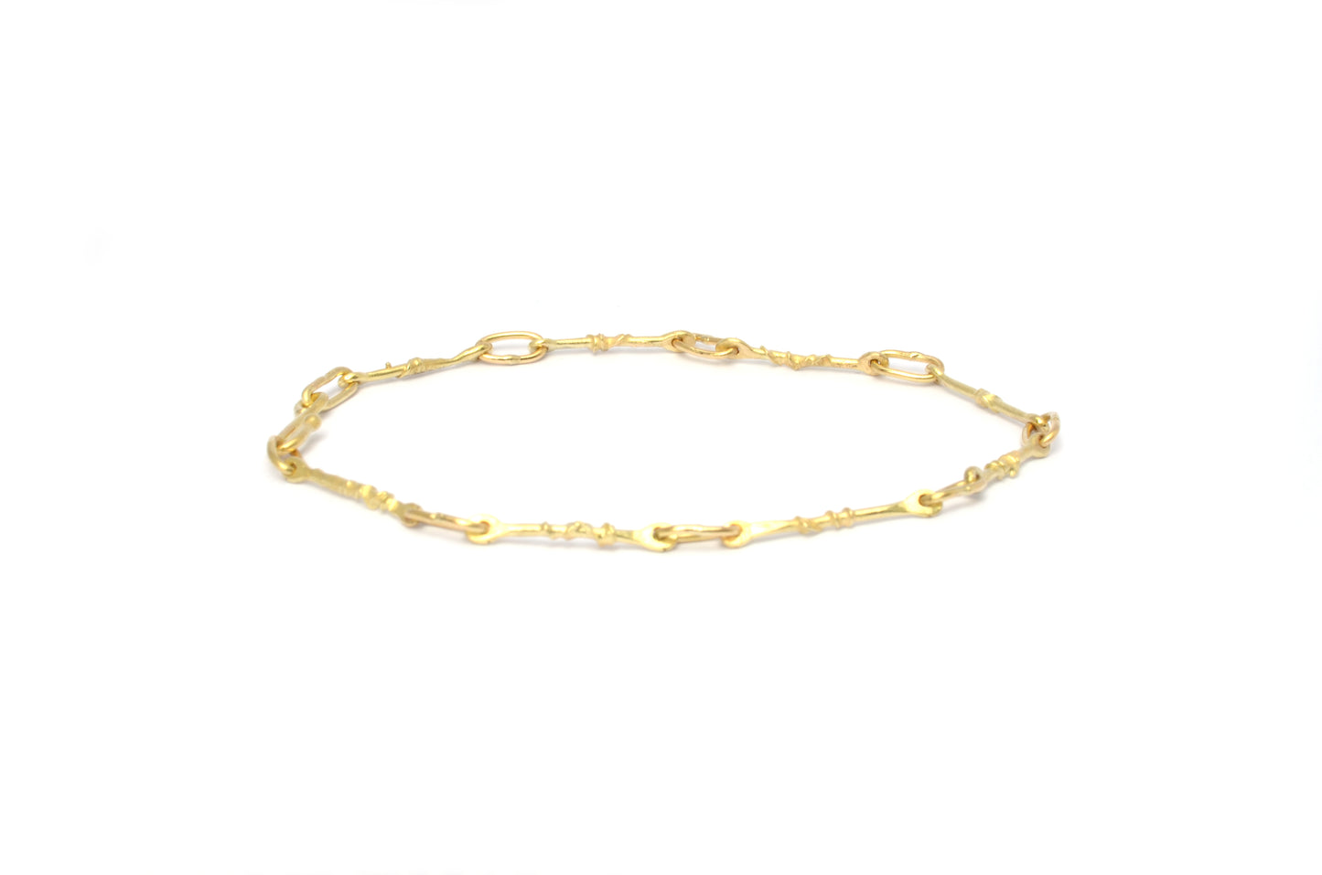 Handmade molten gold bracelet