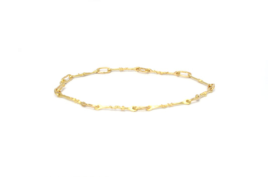 Molten gold links bracelet