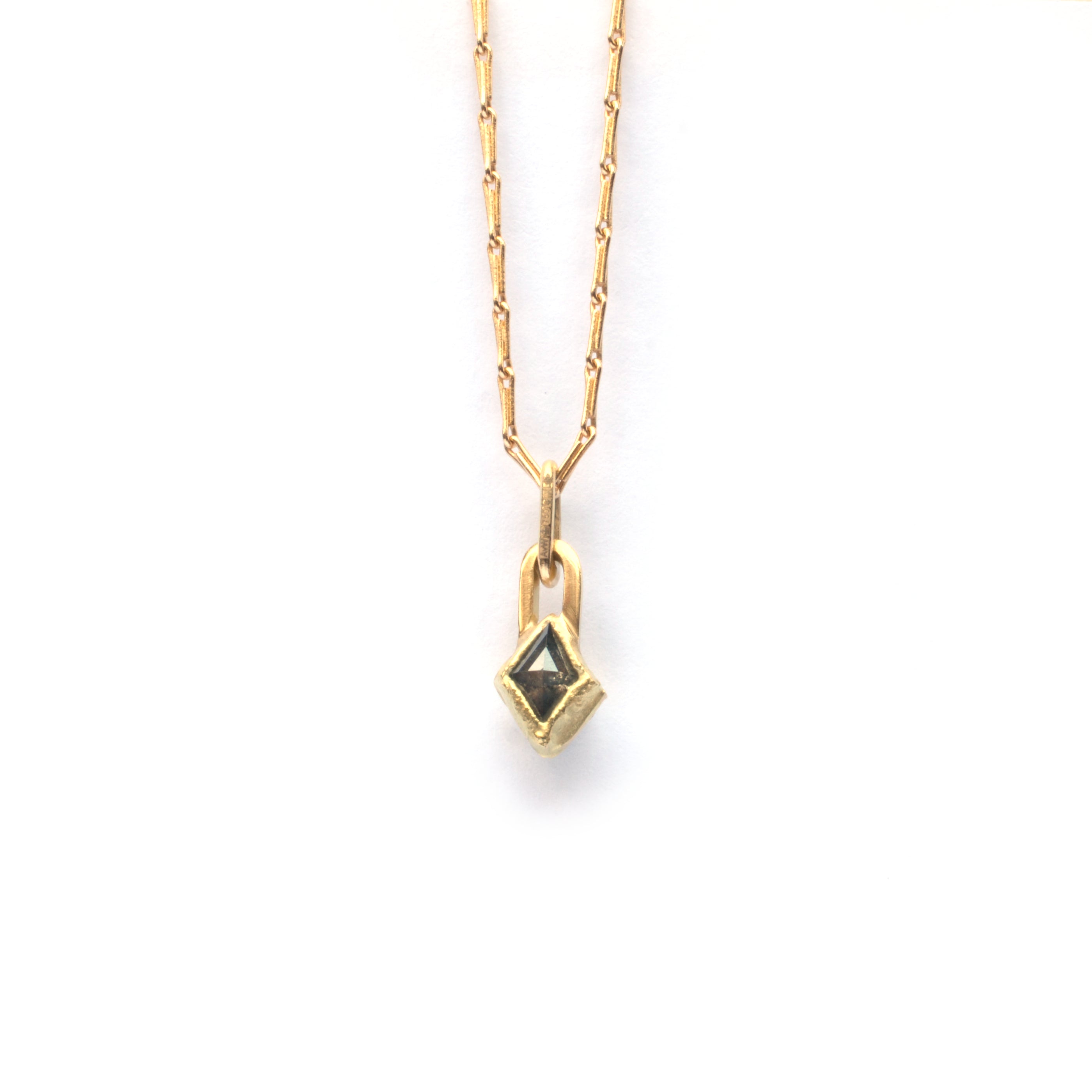 Jewelexcess Sterling Silver 1/10 Carat T.W. Black & White Diamond Square  Halo Pendant Necklace