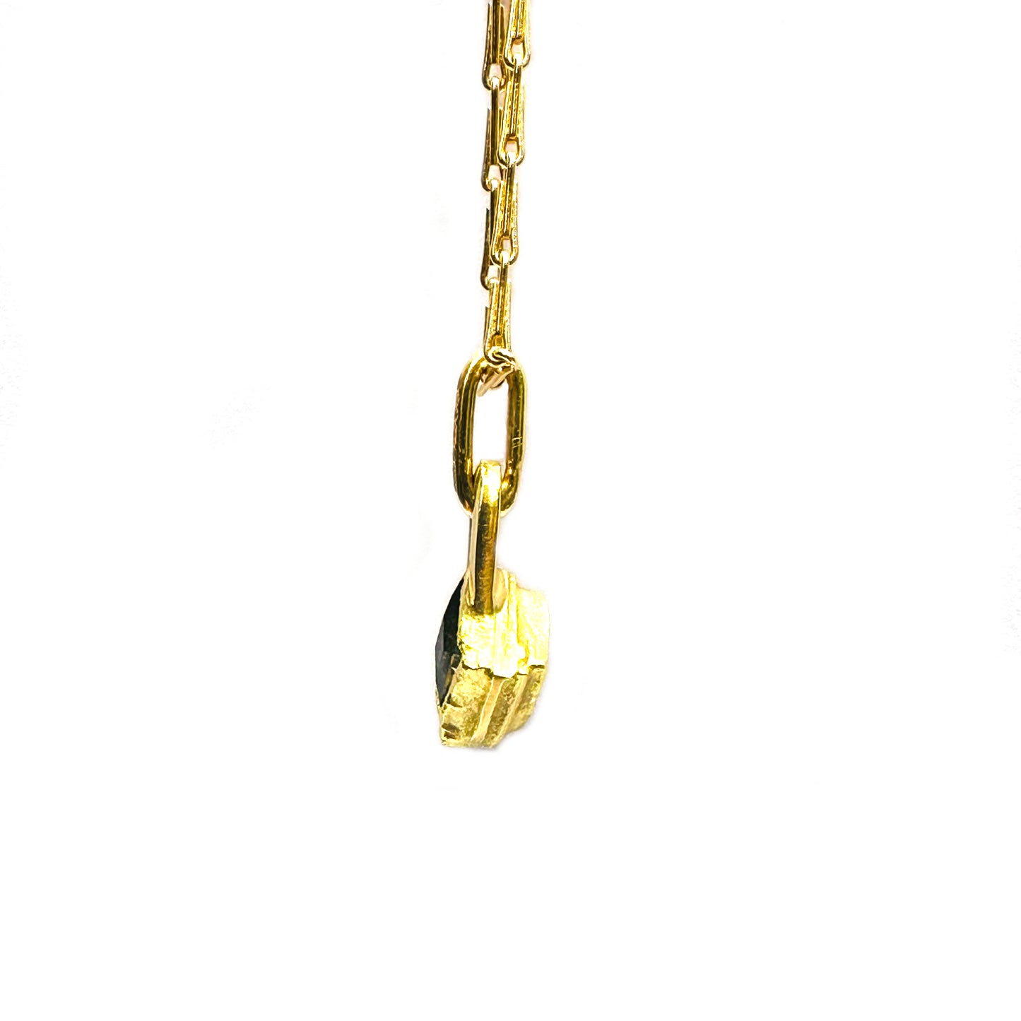 Molten gold shard diamond pendant necklace