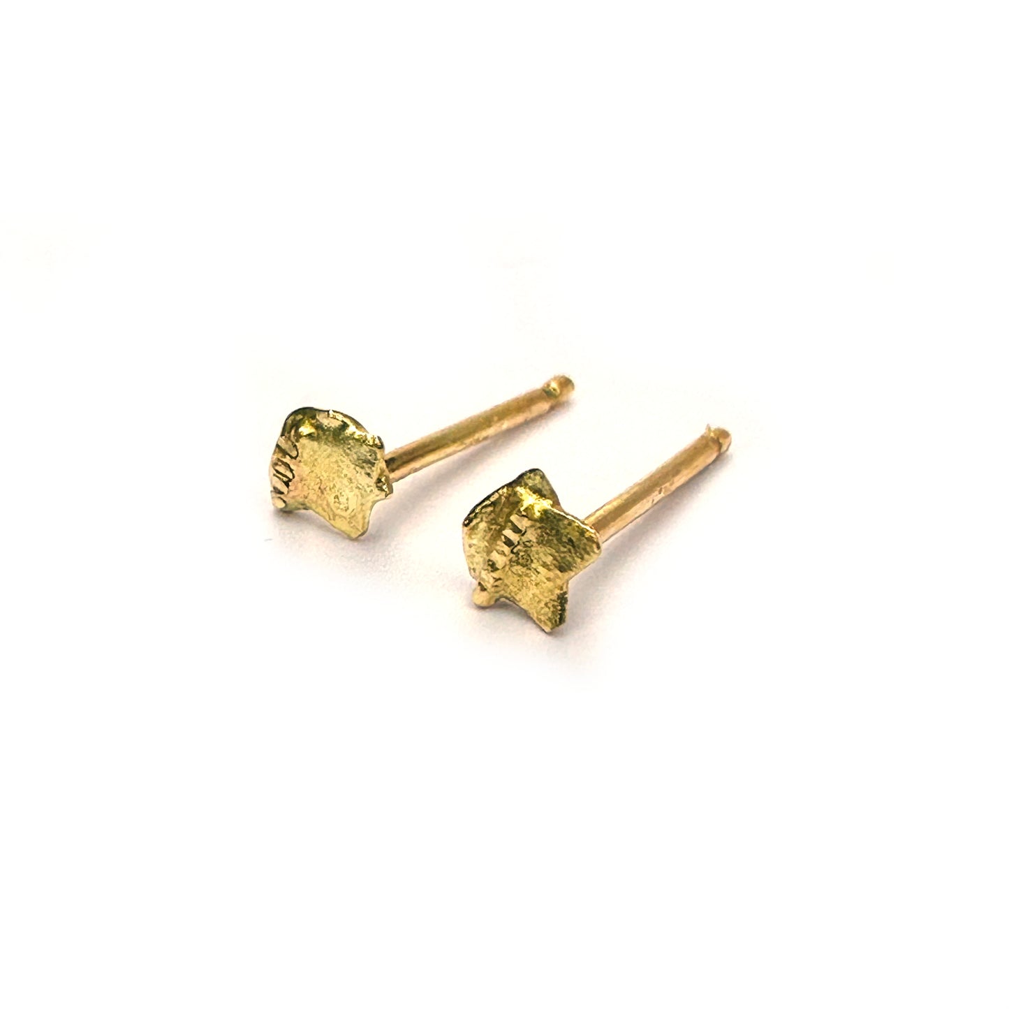 Deconstructed gold mini star studs