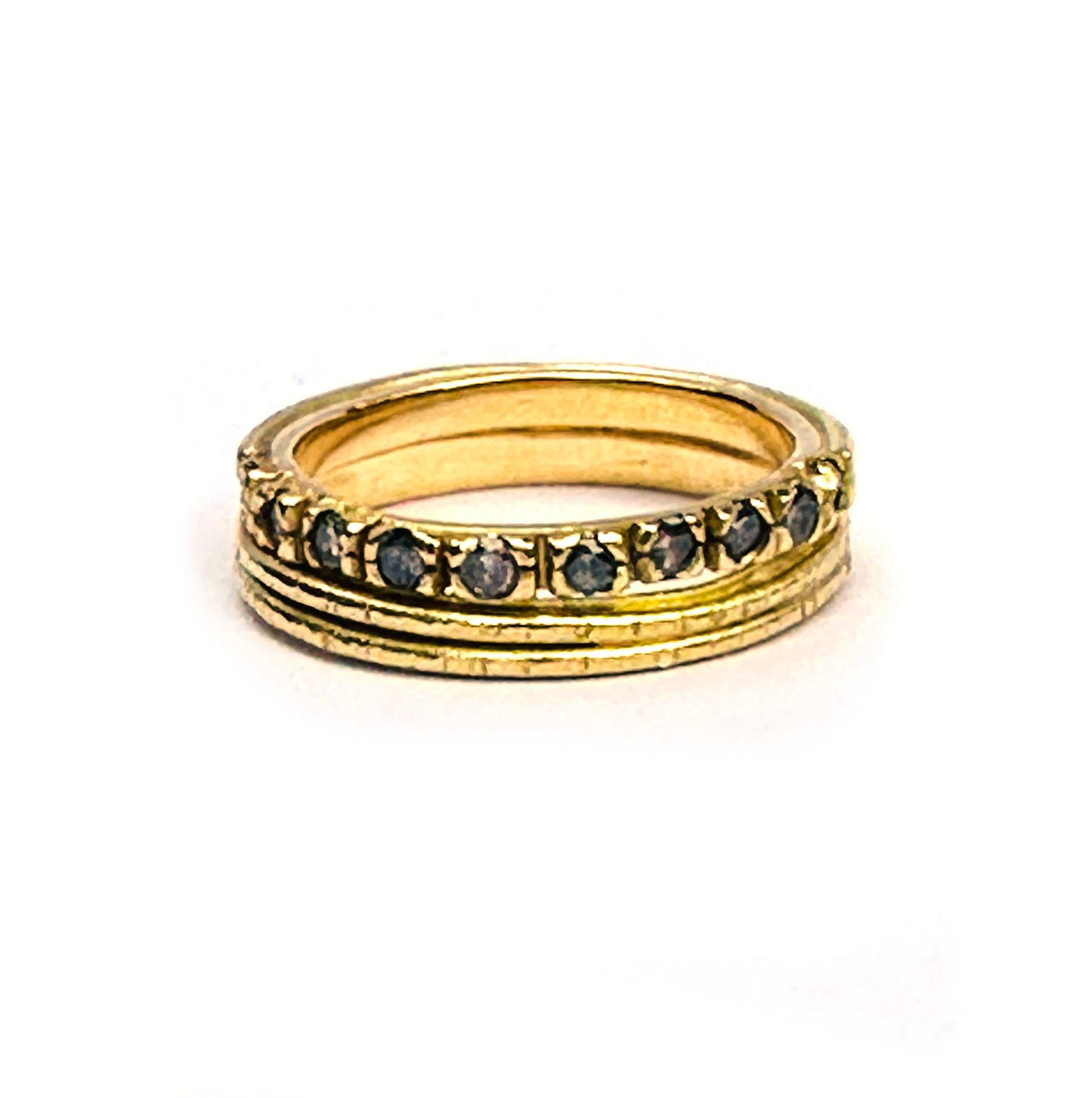 Molten textured gold band